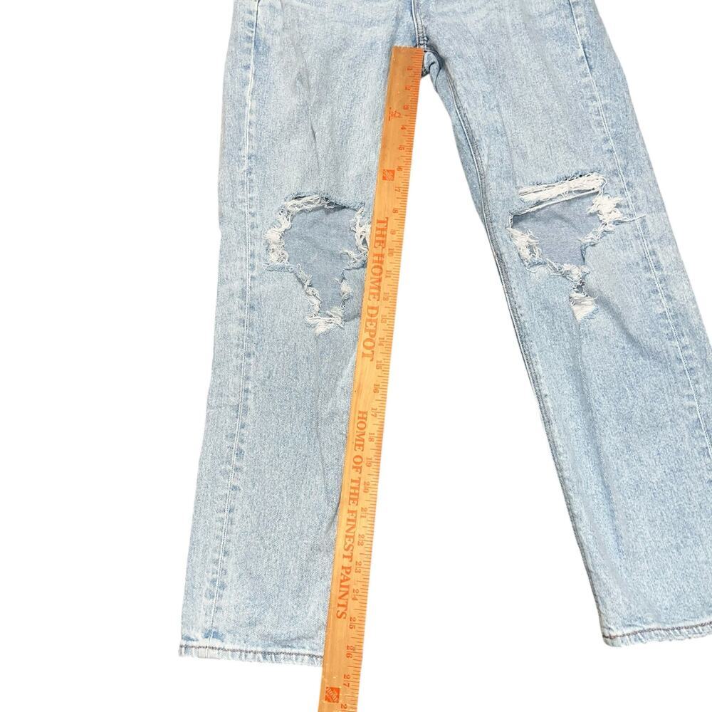 AMERICAN EAGLE Super High-Rise Ankle Straight Light Wash Jeans Size 4 - Picture 10 of 11
